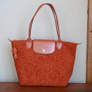 Longchamp le pliage velvet bag